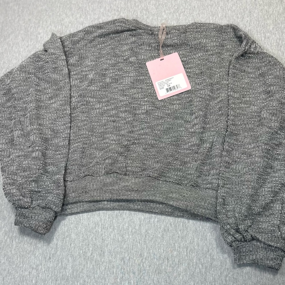 Daydream Nation Terry Sweatshirt Women Size Small Lounger Black and Grey Travel